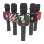 Wholesale Wireless Bluetooth Karaoke Microphone, 3-in-1 Portable Hand Speaker V8 (Blue Red)